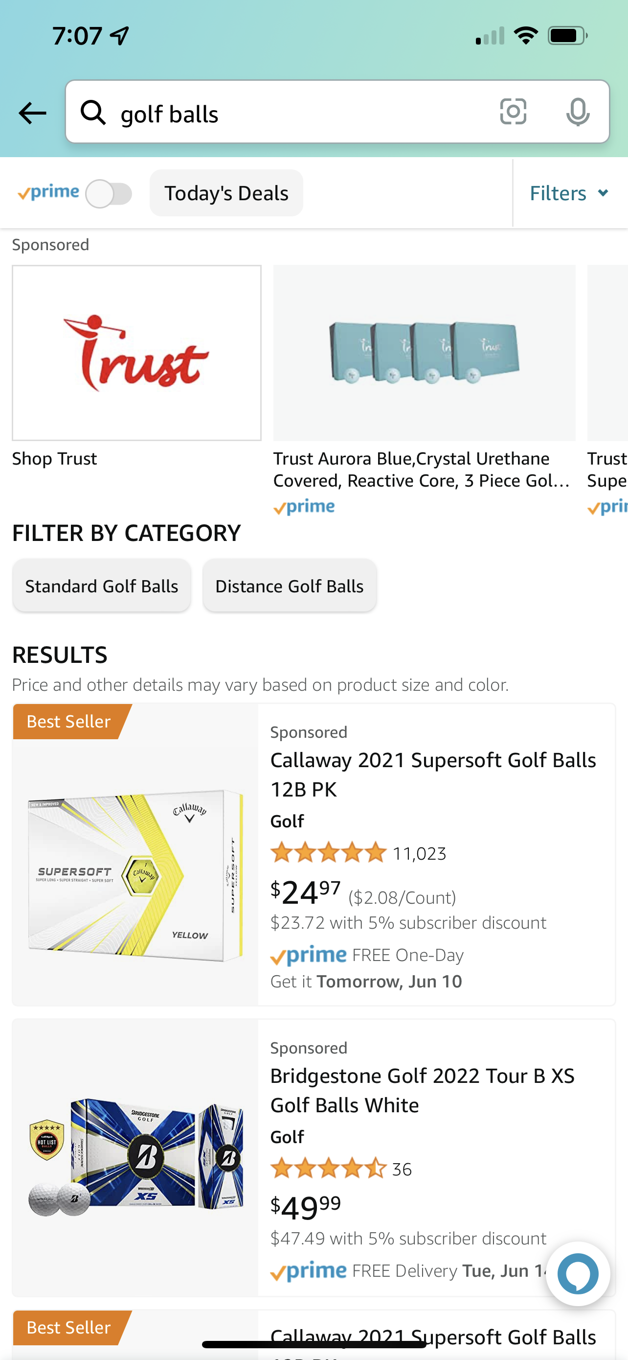 Amazon Sponsored Results Example